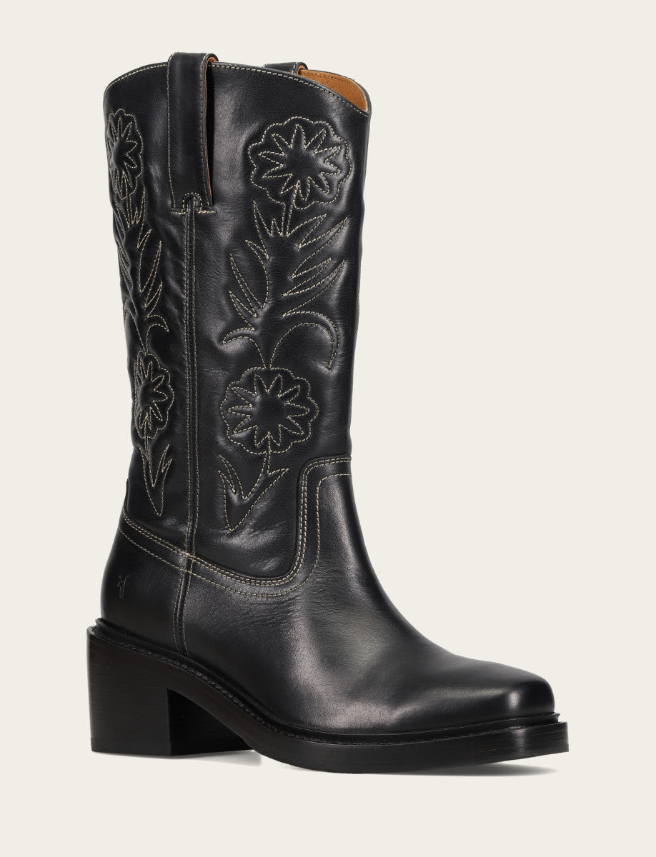 Frye Women's Black Kate Deco Stitch Boot / Black
