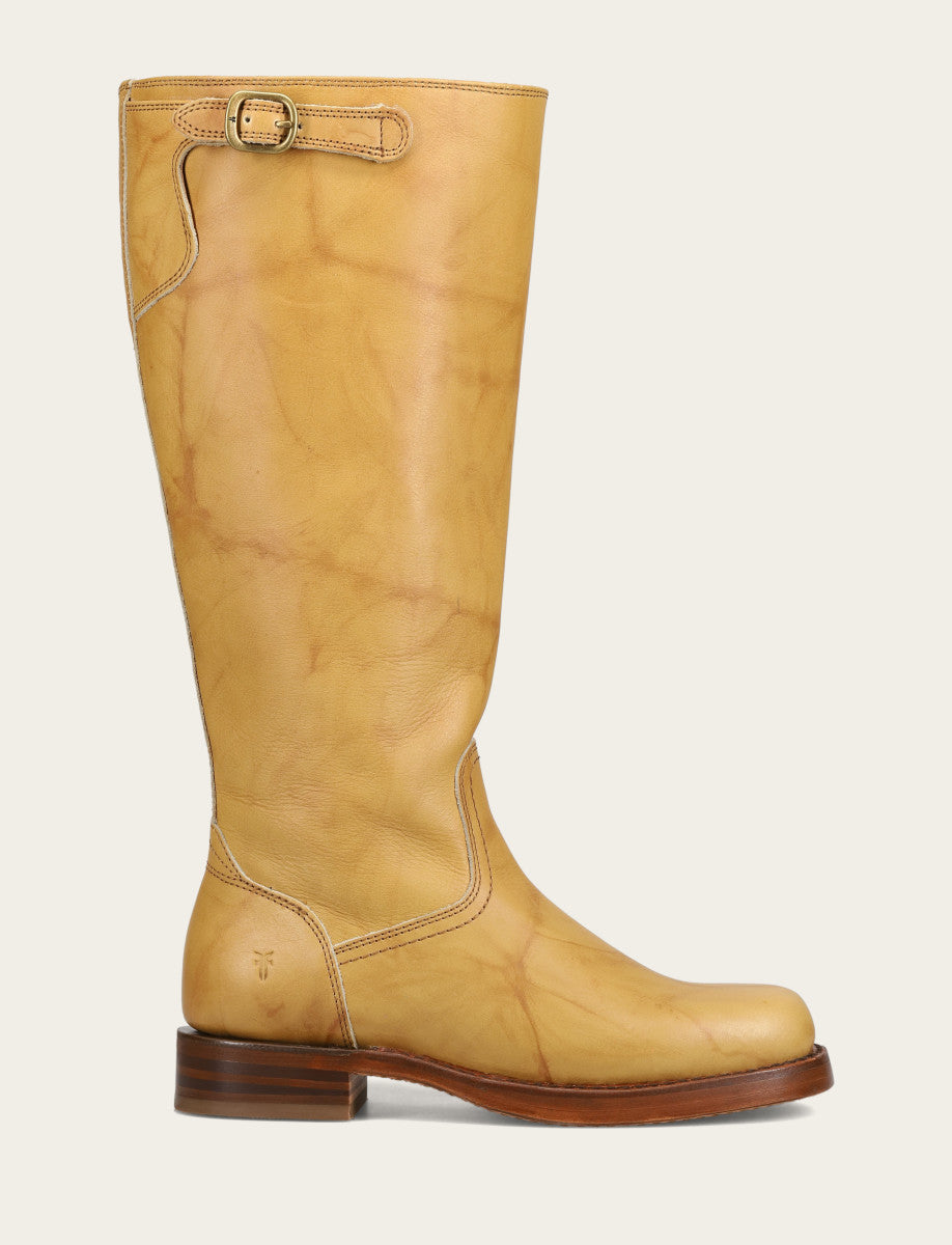 Frye Women's Banana Campus Low Heel Tall Riding Wide Calf Boot / Banana