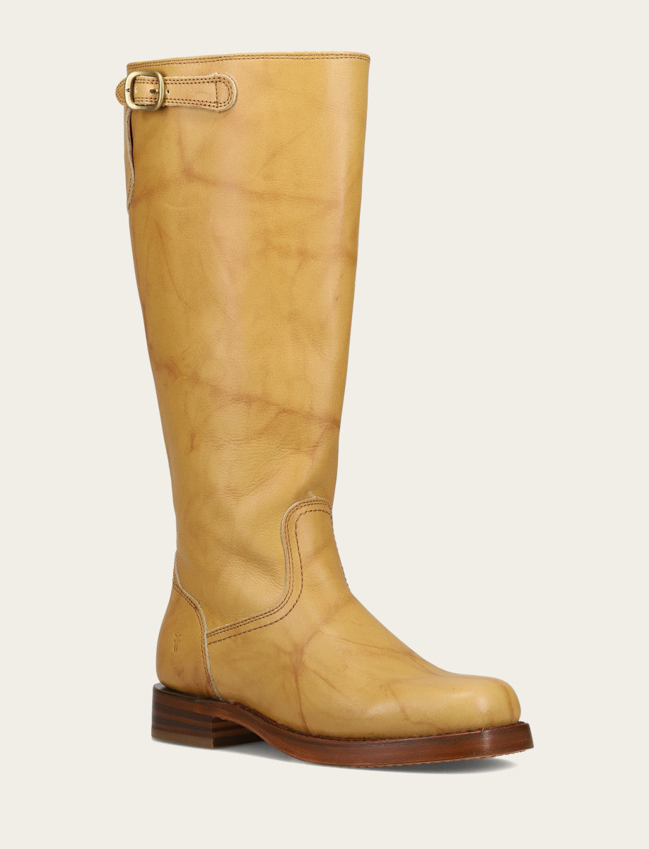 Frye Women's Banana Campus Low Heel Tall Riding Wide Calf Boot / Banana
