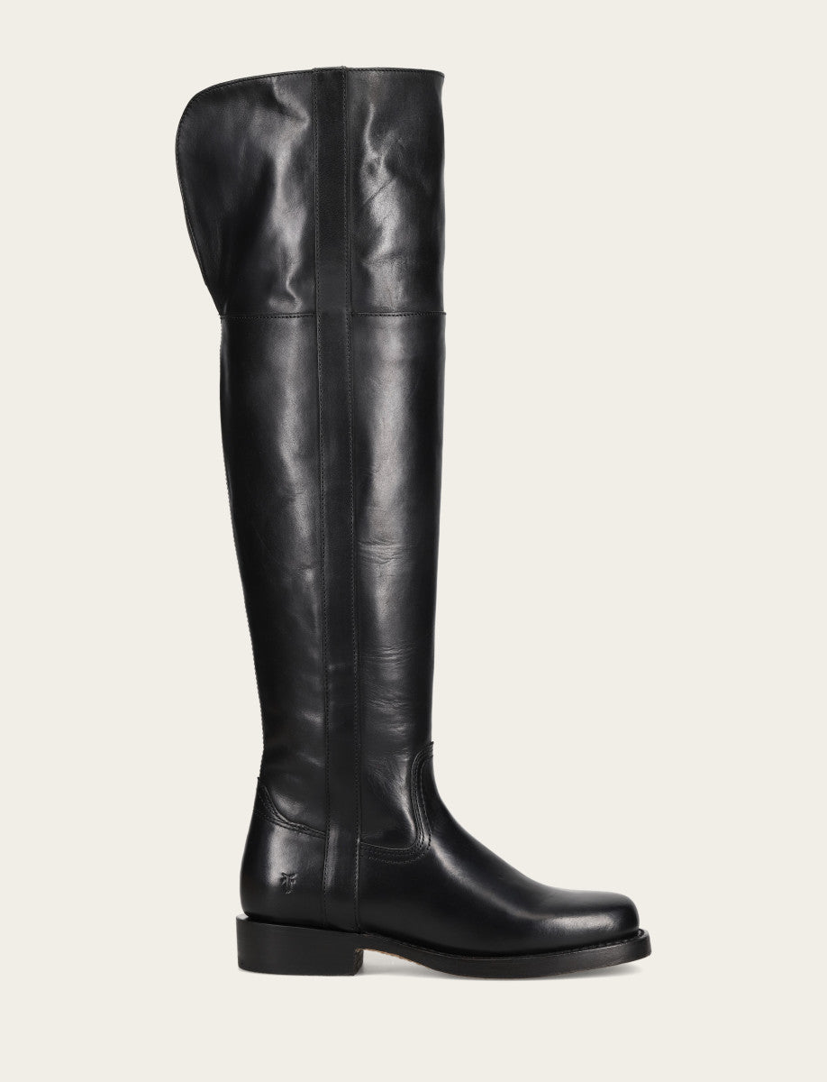 Frye Women's Black Campus Low Heel Over The Knee Boot / Black
