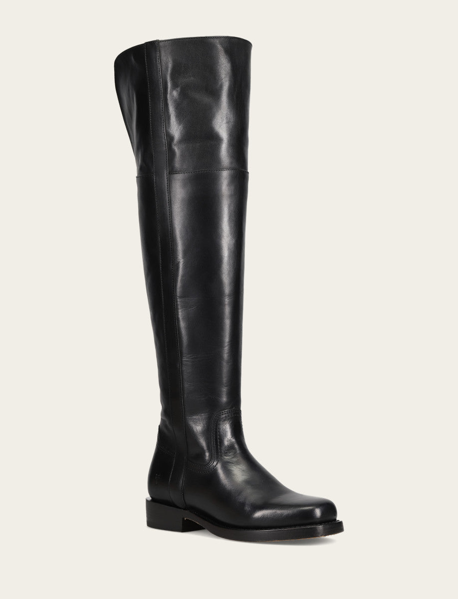Frye Women's Black Campus Low Heel Over The Knee Boot / Black
