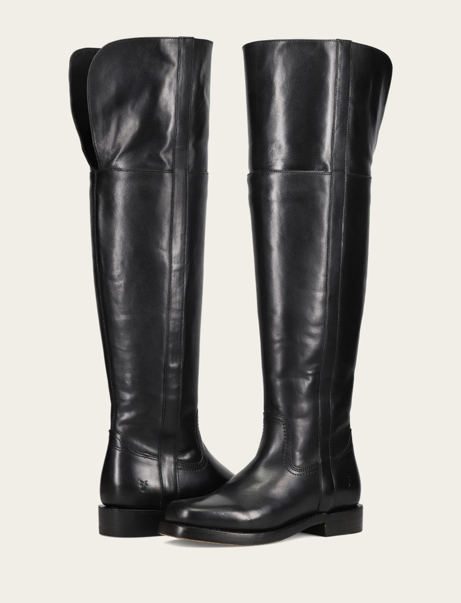 Frye Women's Black Campus Low Heel Over The Knee Boot / Black