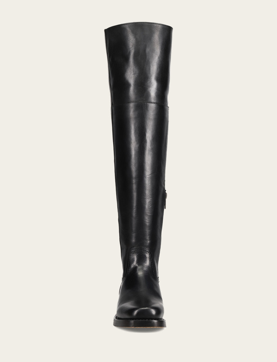 Frye Women's Black Campus Low Heel Over The Knee Boot / Black