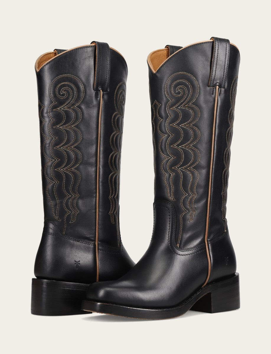 Frye Women's Black Campus Deco Stitch Boot / Black