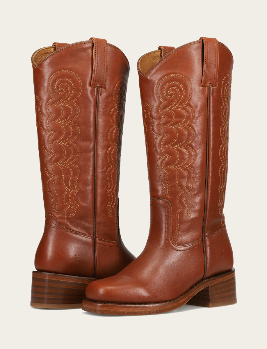 Frye Women's Walnut Campus Deco Stitch Boot / Walnut