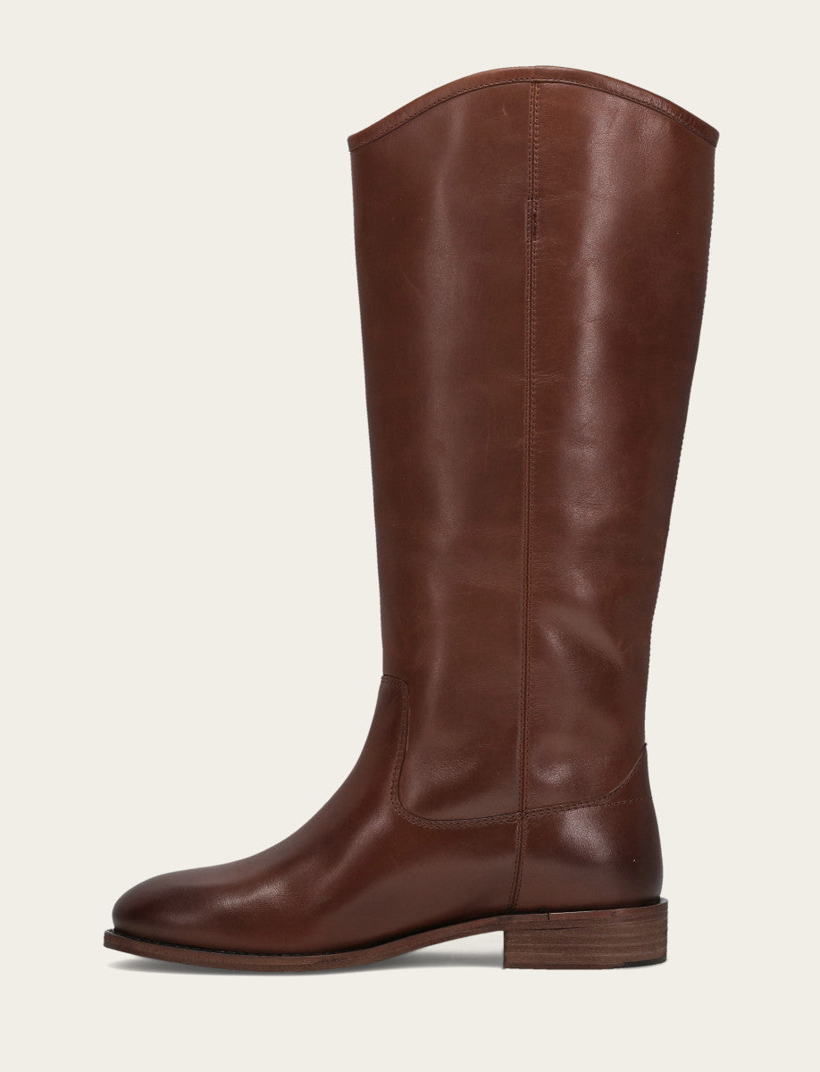 Frye Women’s Cognac Wide Calf Melissa Button 2 Tall Boots | Frye / Cognac