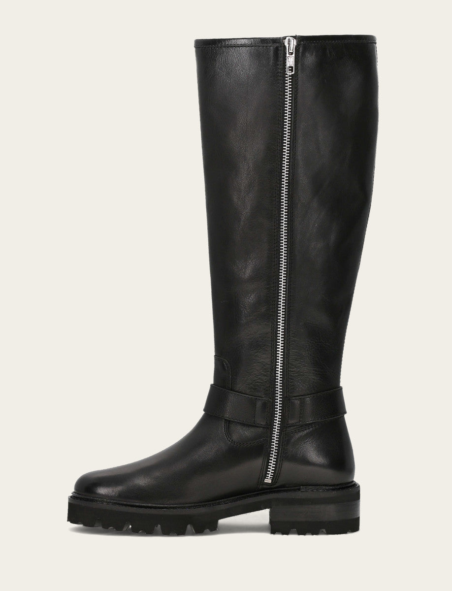 Frye Women's Black Olivia Buckle Tall Boot / Black