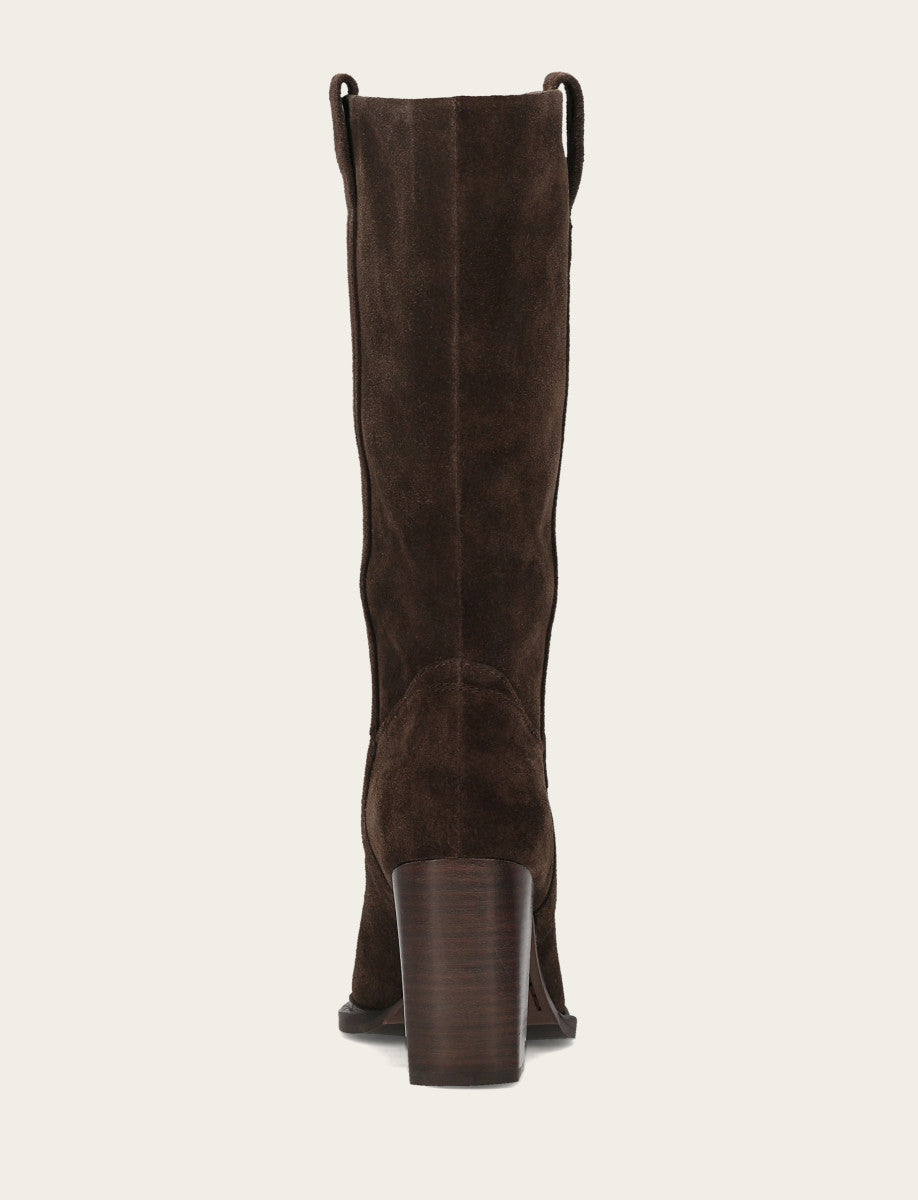 Frye Women's Dark Brown Alex Slouchy Mid Boot / Dark Brown