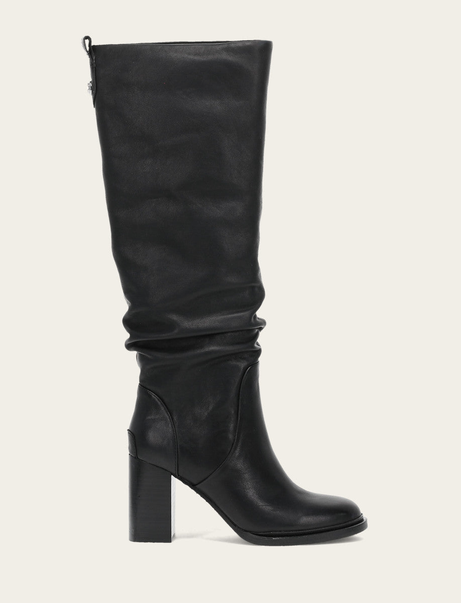 Frye Black Alex Softy Tall Wide Calf Boot / Black