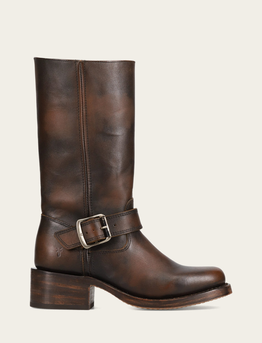 Frye Women's Dark Brown Campus Buckle Boot / Dark Brown