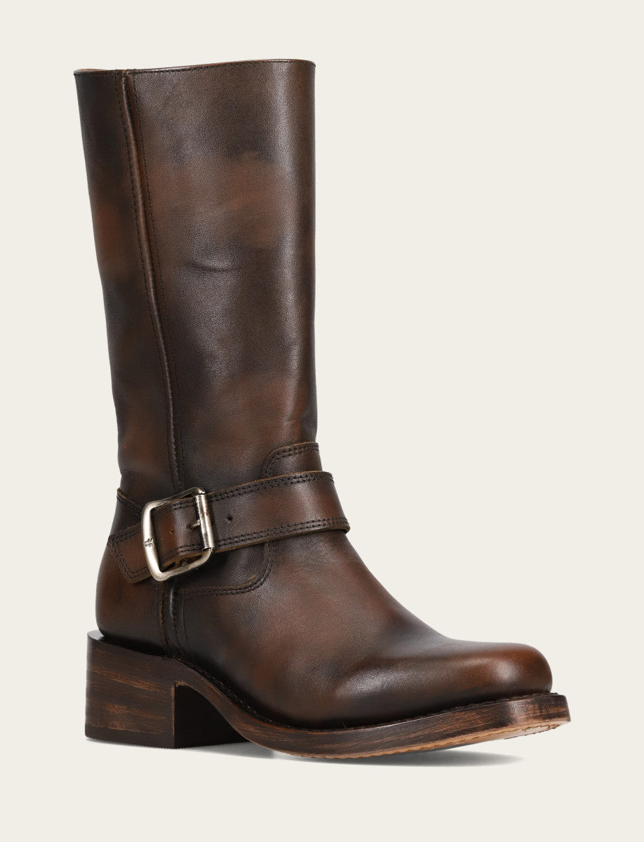 Frye Women's Dark Brown Campus Buckle Boot / Dark Brown