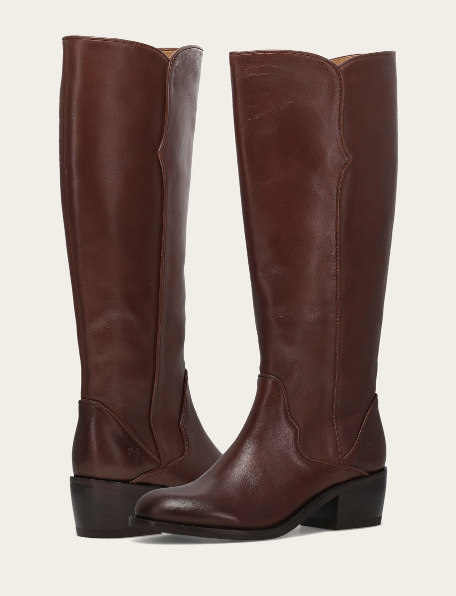 Frye Women's Saddle Carson 2 Piping Tall Boot / Saddle