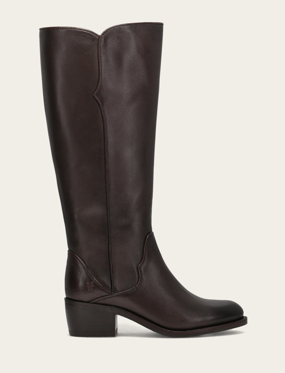 Frye Women's Dark Brown Carson 2 Piping Tall Boot / Dark Brown