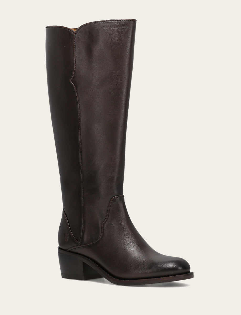 Frye Women's Dark Brown Carson 2 Piping Tall Boot / Dark Brown