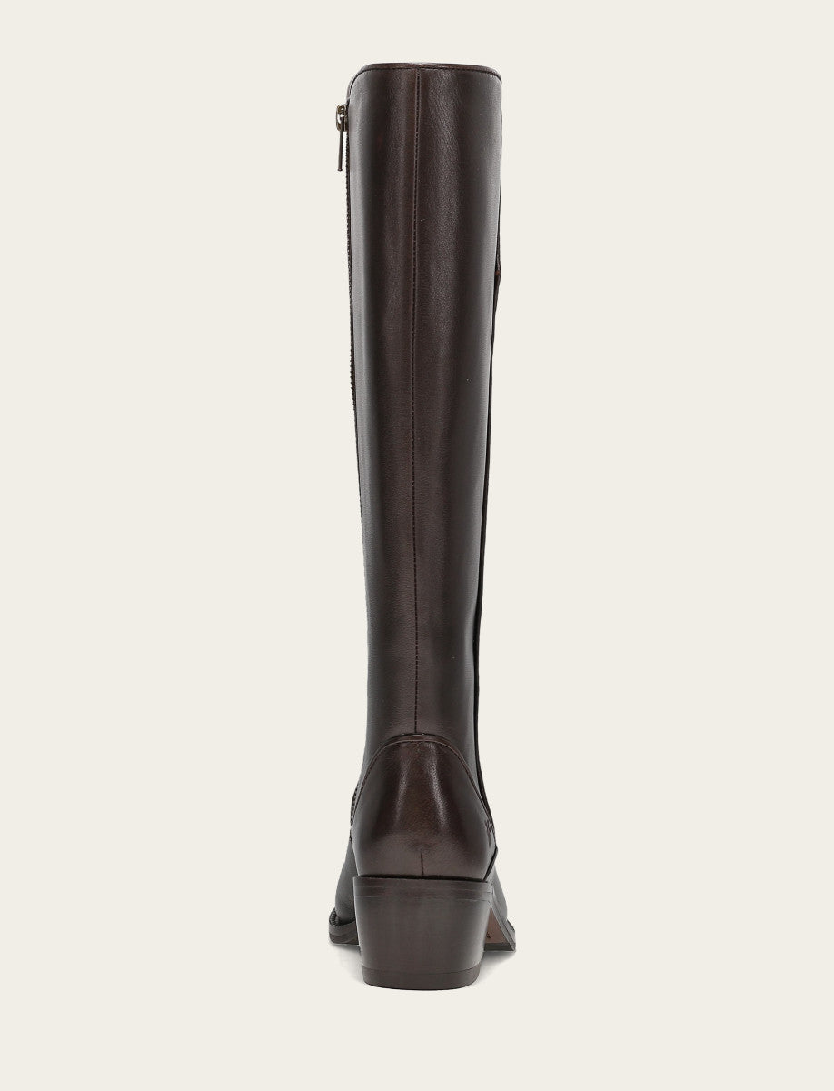 Frye Women's Dark Brown Carson 2 Piping Tall Boot / Dark Brown