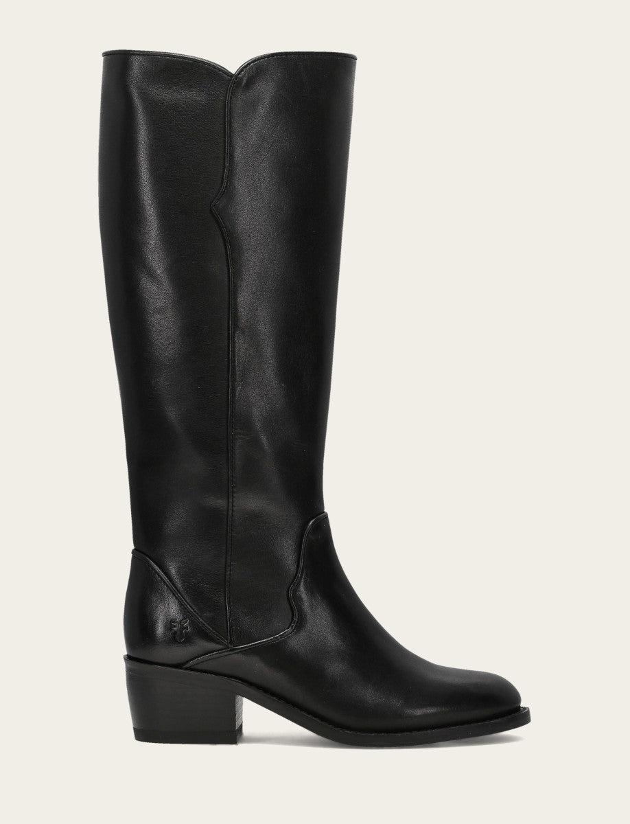 Frye Women's Black Carson 2 Piping Tall Boot / Black