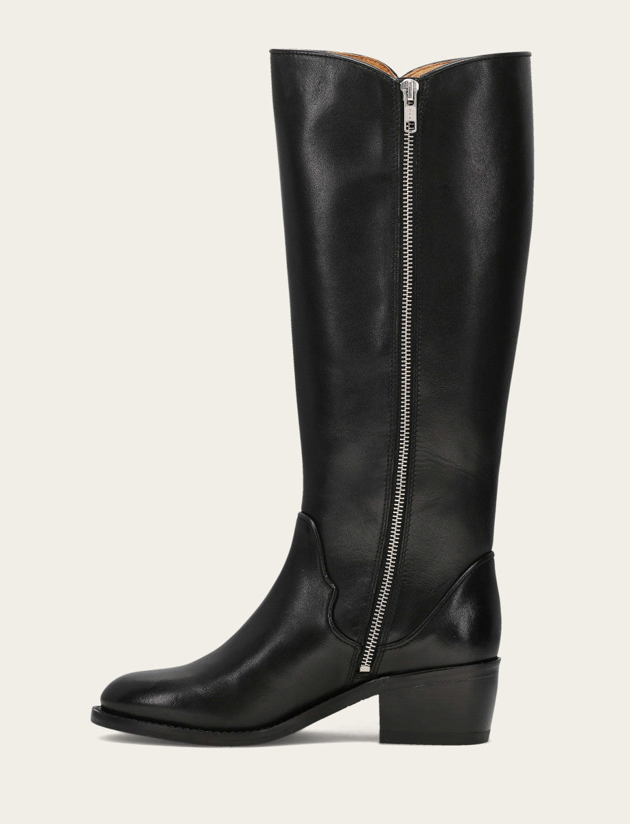 Frye Women's Black Carson 2 Piping Tall Boot / Black