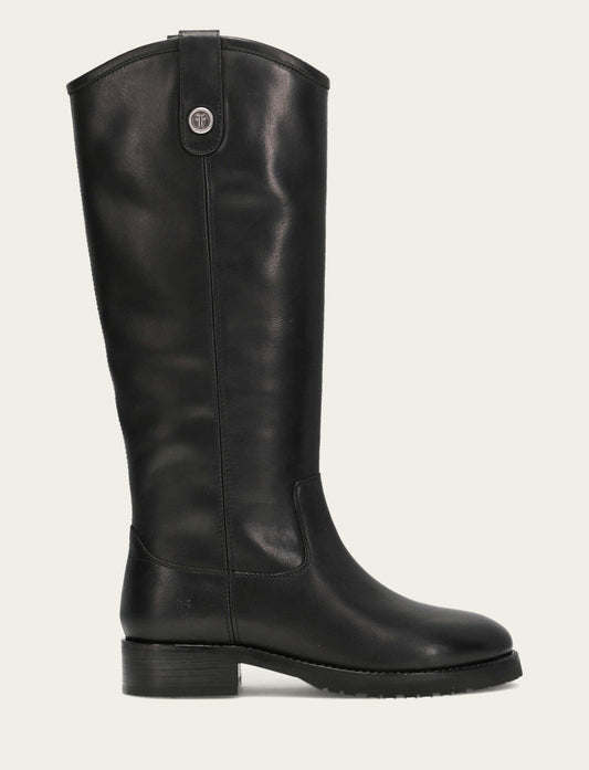 Frye Women’s Black Wide Calf Melissa Lug Button Tall Boots | Frye / Black