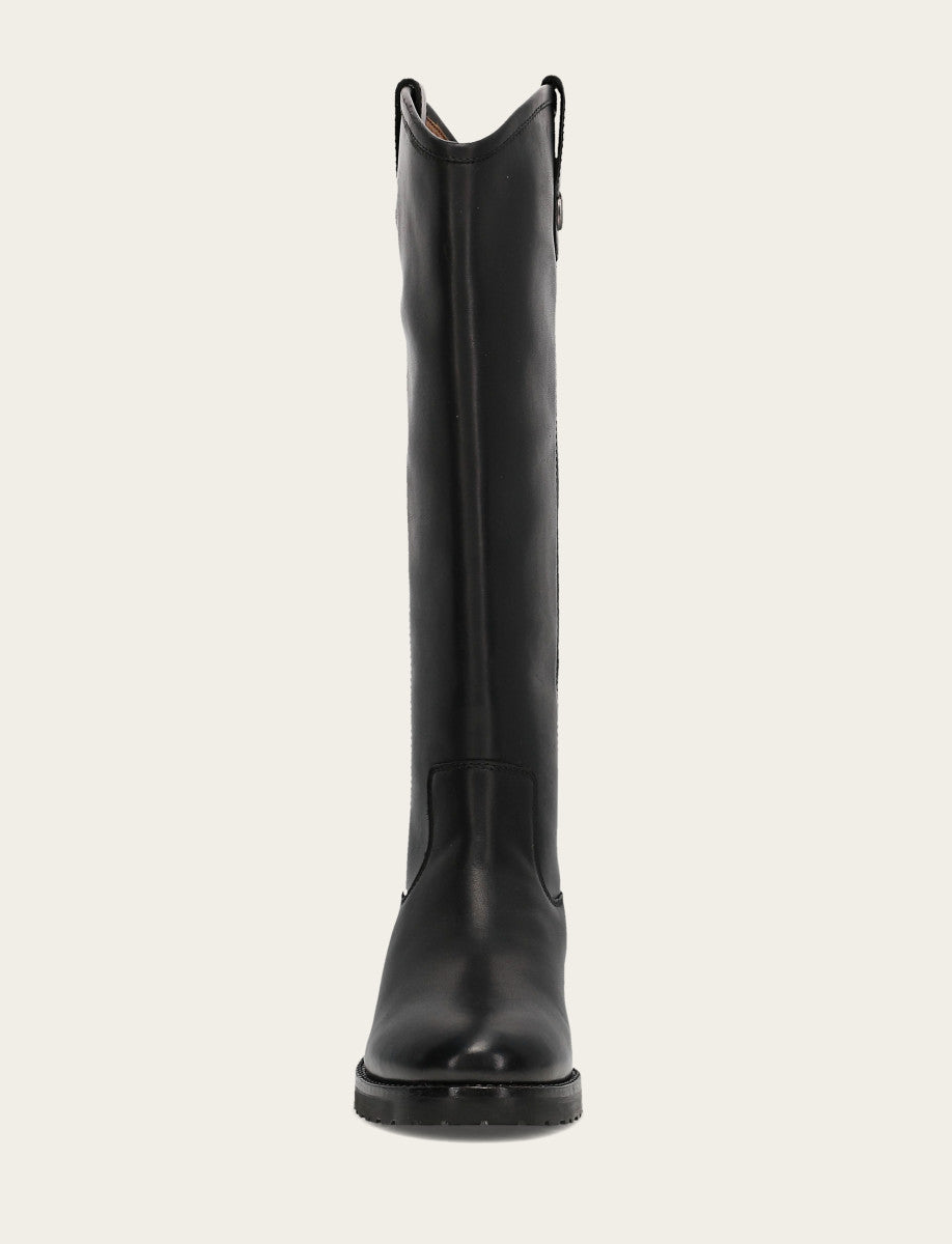 Frye Women’s Black Wide Calf Melissa Lug Button Tall Boots | Frye / Black