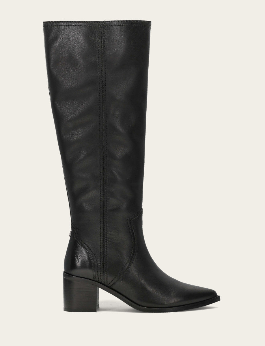 Frye Women's Black Sadie Softy Tall Wide Calf Boot / Black