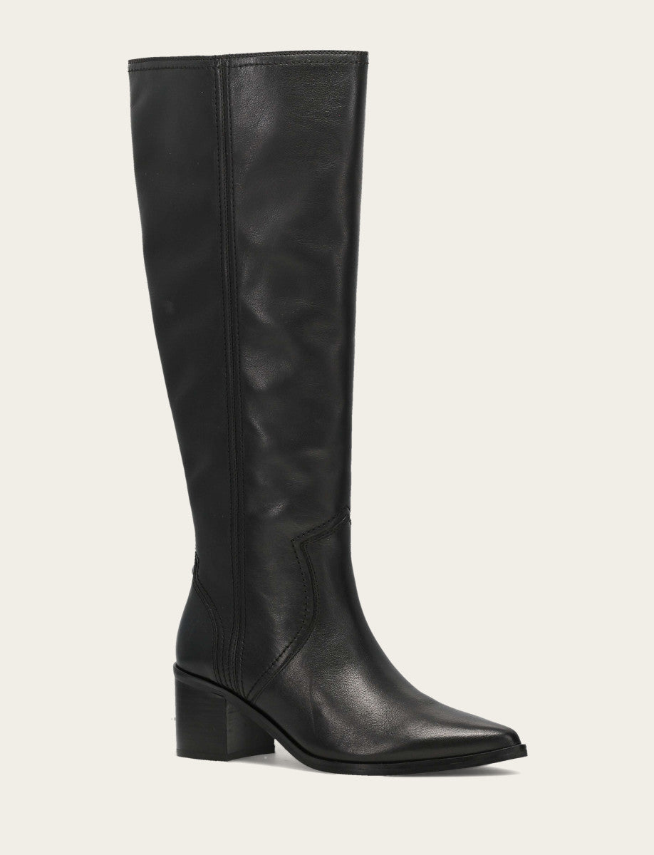 Frye Women's Black Sadie Softy Tall Wide Calf Boot / Black
