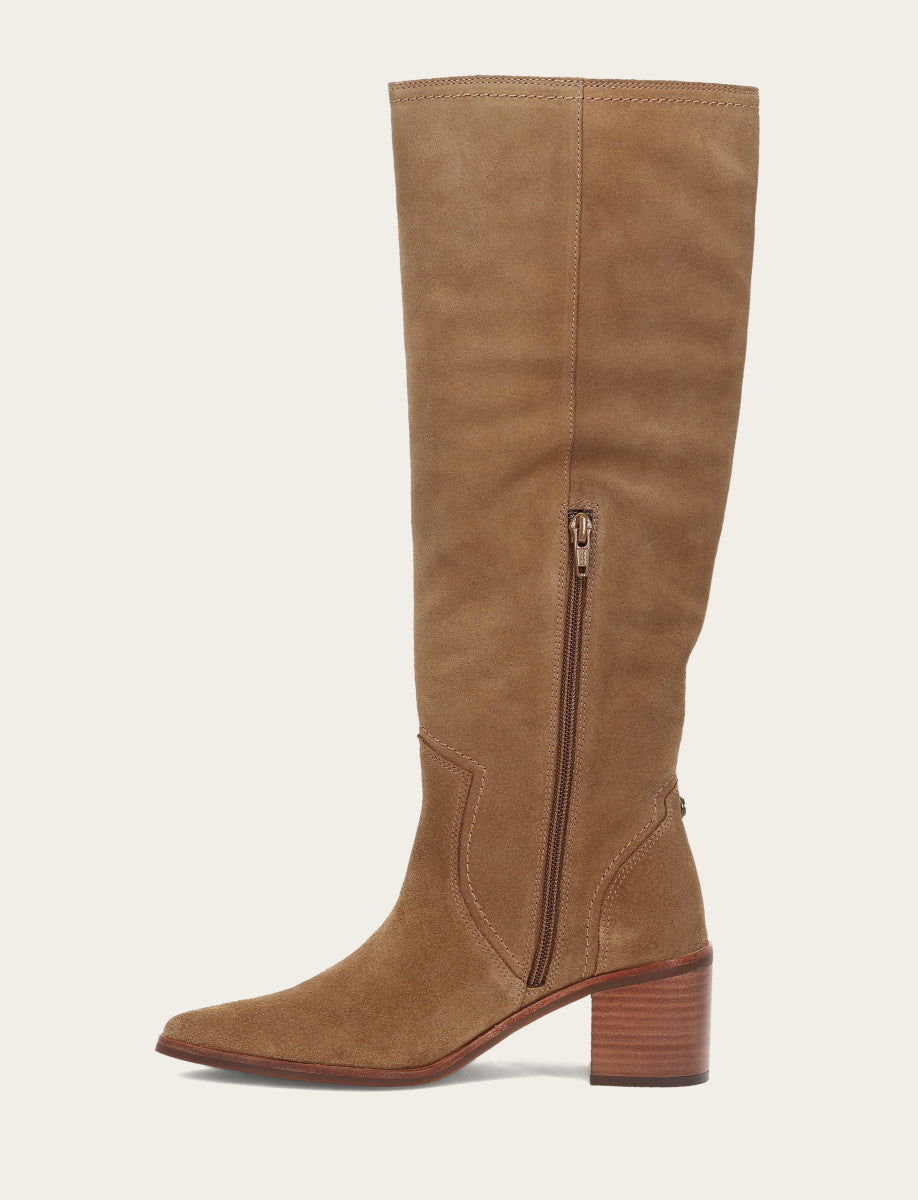Frye Women's Almond Sadie Softy Tall Wide Calf Boot / Almond