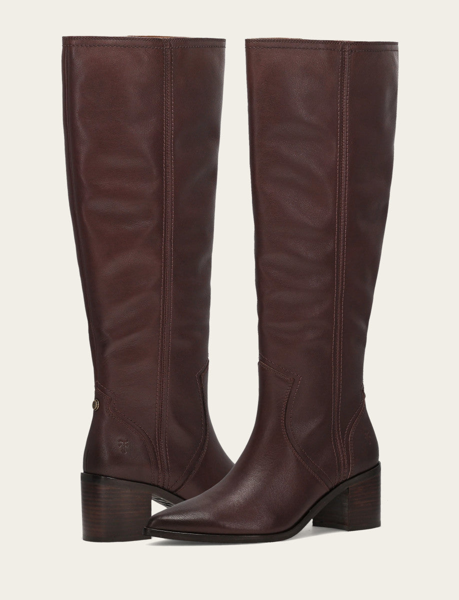 Frye Women's Cocoa Sadie Softy Tall Wide Calf Boot / Cocoa