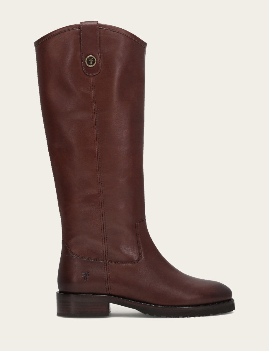 Frye Women's Brown Melissa Lug Button Tall Boot / Brown