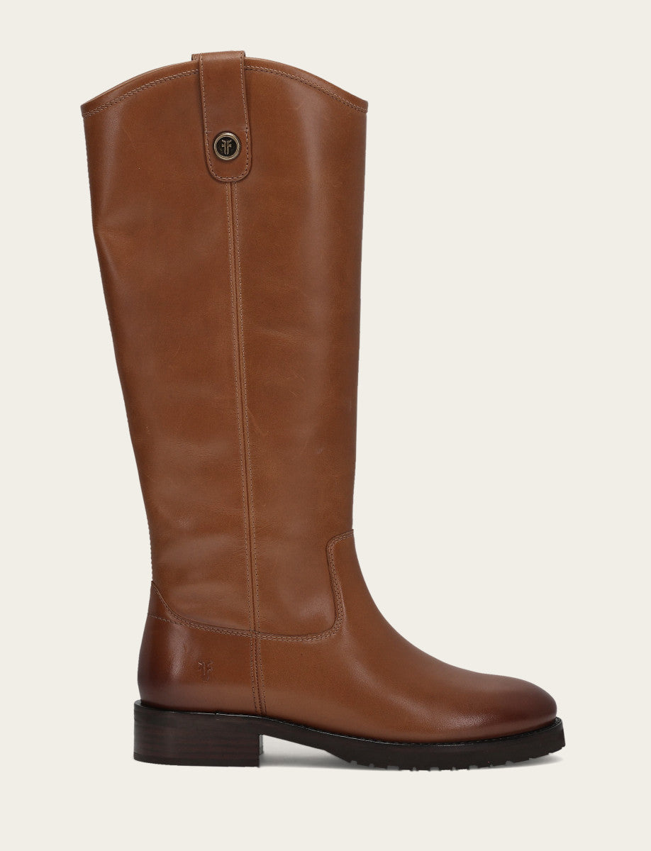 Frye Women's Tan Melissa Lug Button Tall Boot / Tan