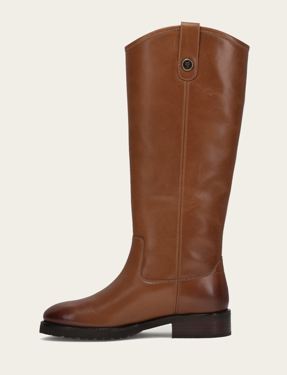 Frye Women's Tan Melissa Lug Button Tall Boot / Tan