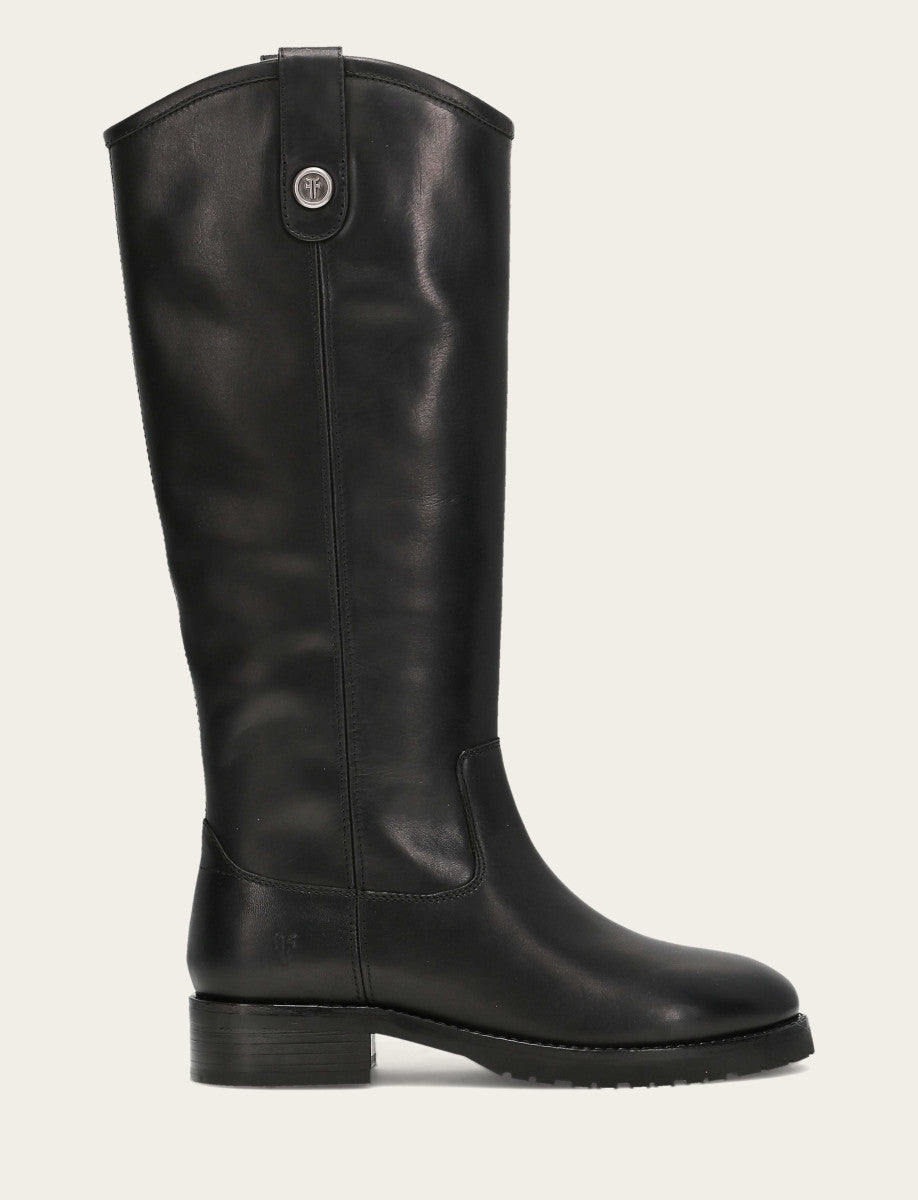 Frye Women's Black Melissa Lug Button Tall Boot / Black