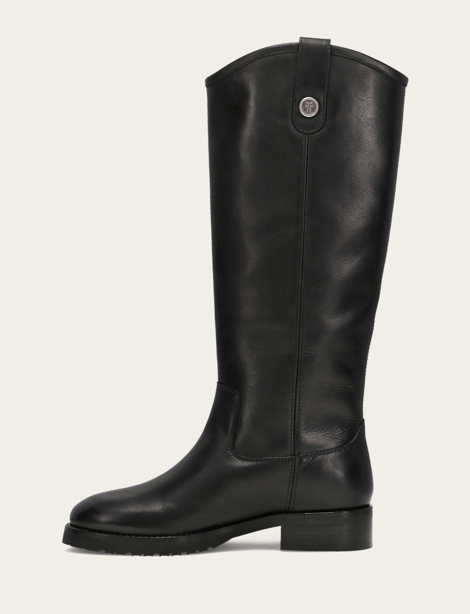 Frye Women's Black Melissa Lug Button Tall Boot / Black