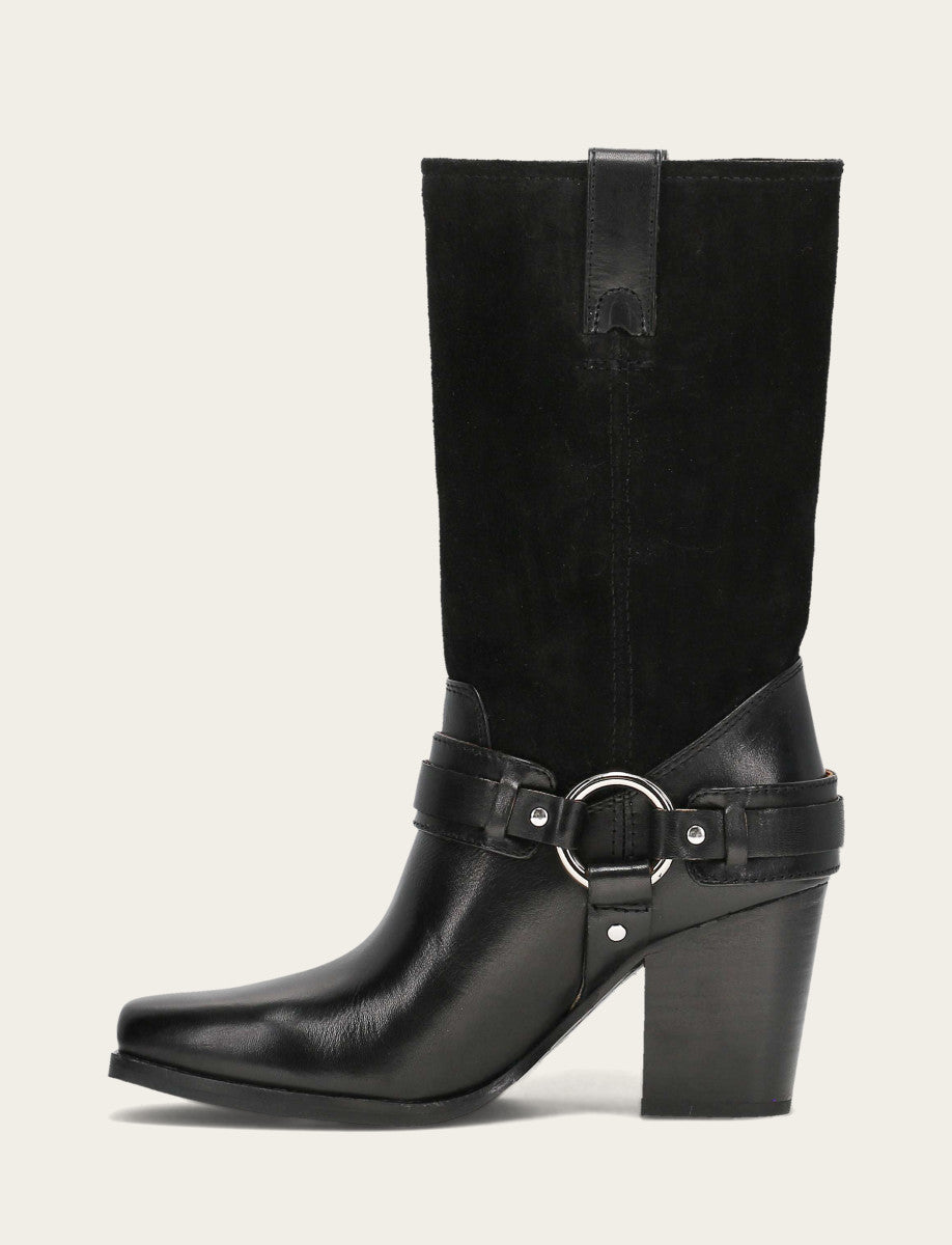 Frye Women's Black Shiloh Harness Belted Boot / Black