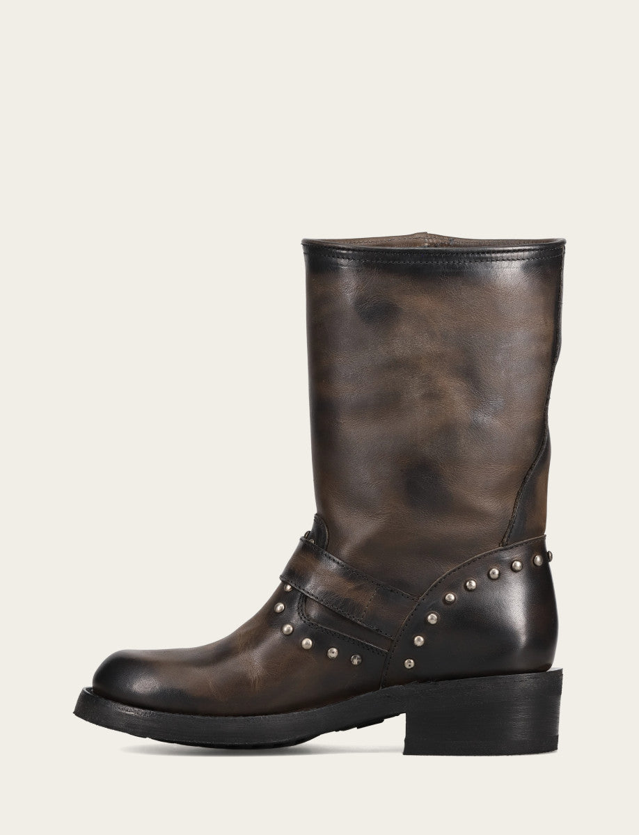 Frye Women's Black Viv Fringe Engineer Boot / Black