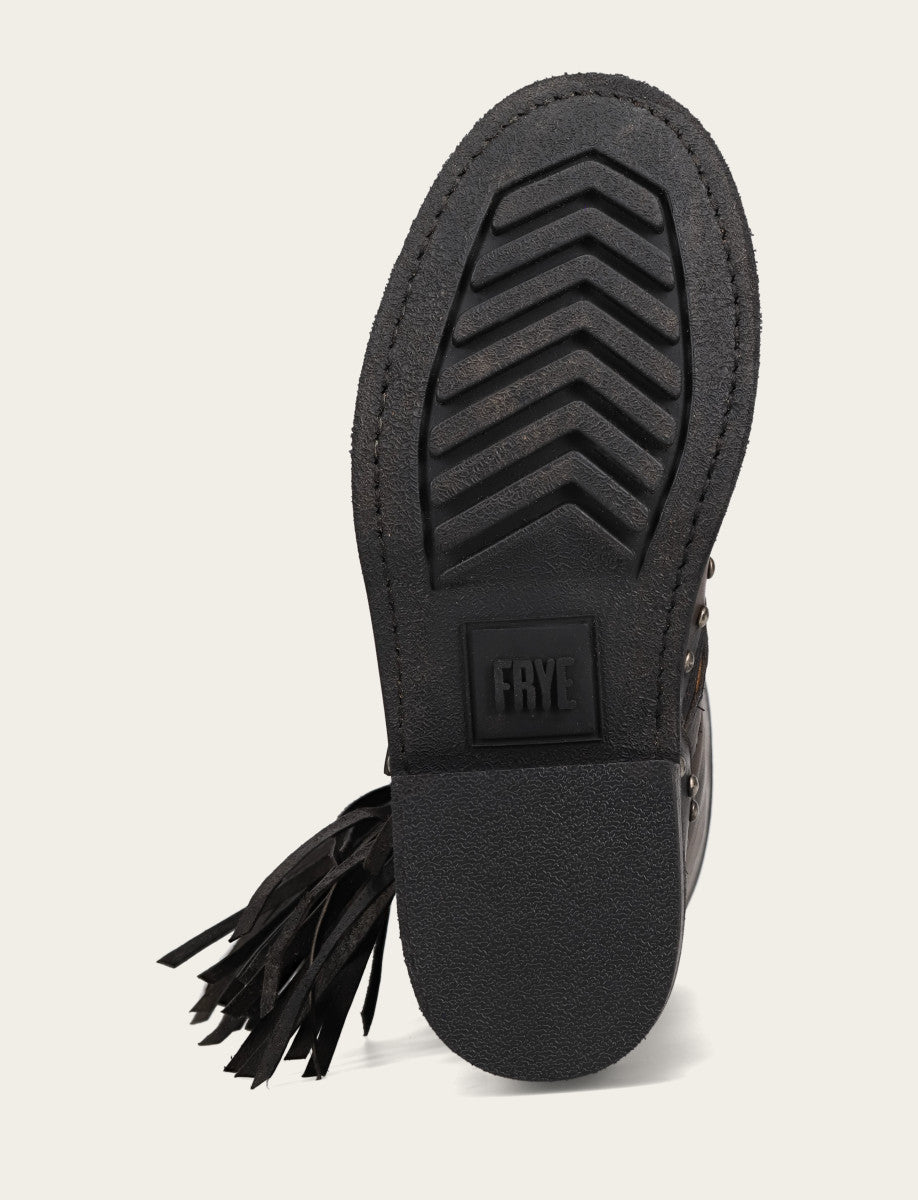 Frye Women's Black Viv Fringe Engineer Boot / Black
