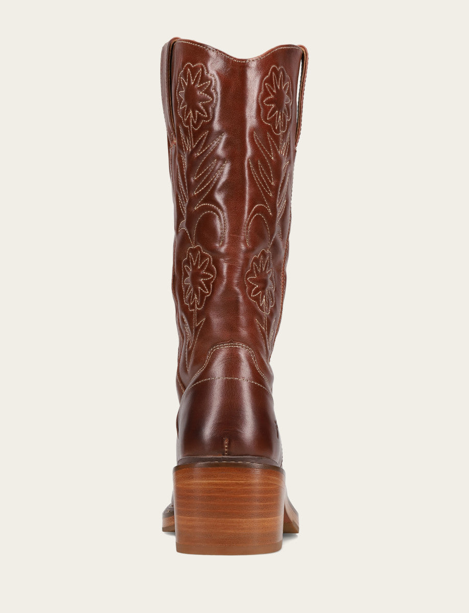 Frye Auburn Kate Deco Stitch Boot / Auburn