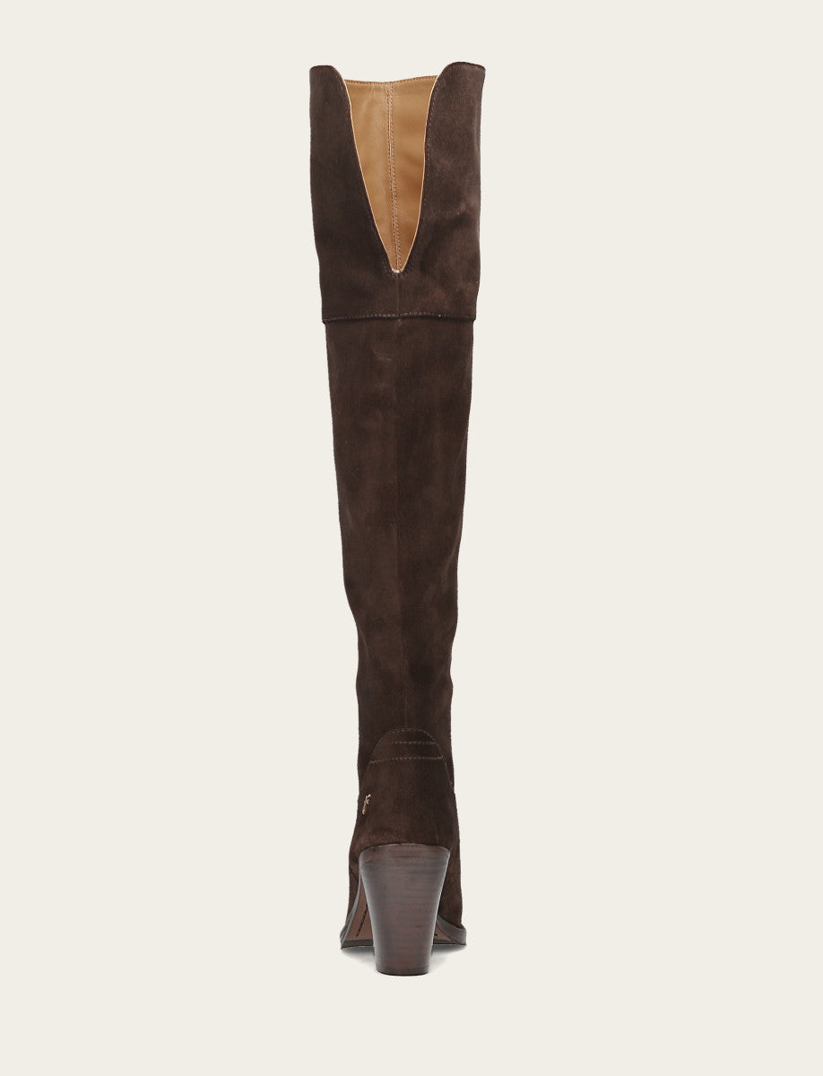 Frye Women's Dark Brown Corinne Over The Knee Boot / Dark Brown