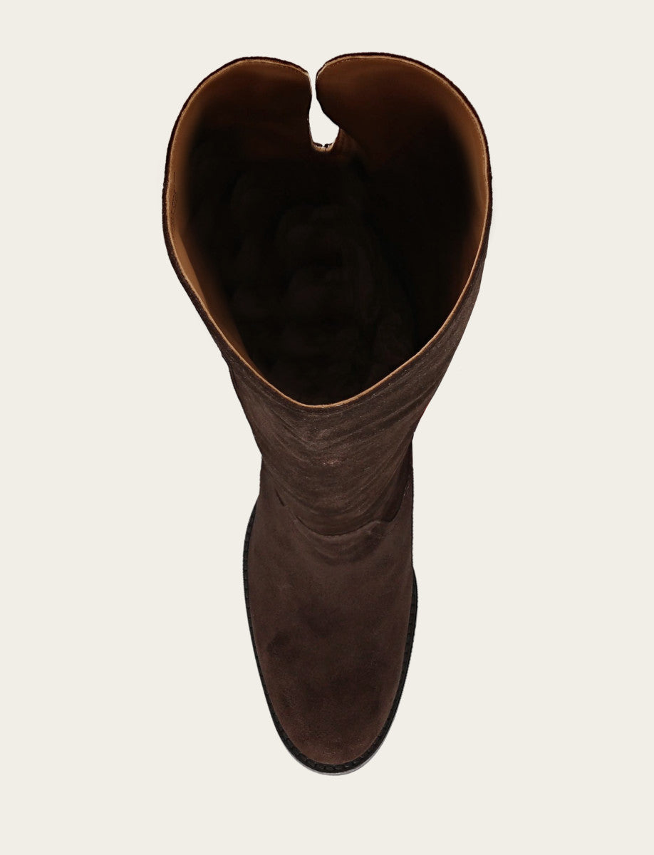 Frye Women's Dark Brown Corinne Over The Knee Boot / Dark Brown