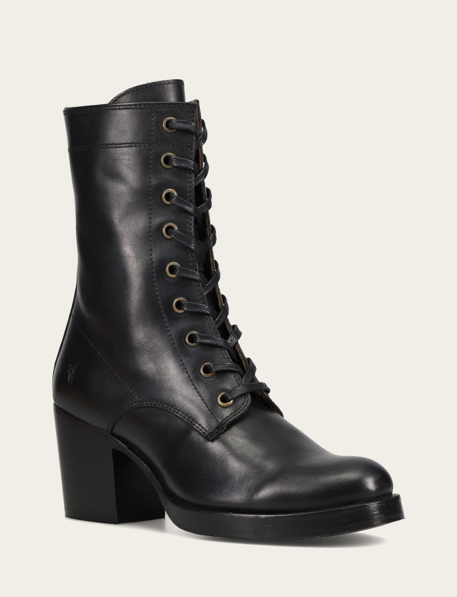 Frye Women's Black Jean Lace Up Boot / Black