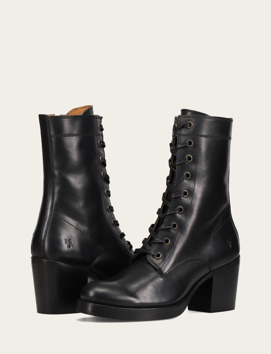 Frye Women's Black Jean Lace Up Boot / Black