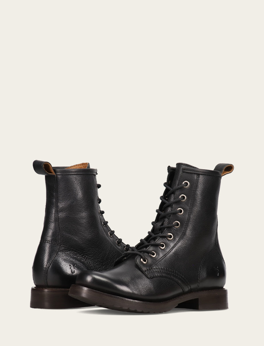 Frye Women's Black Veronica Flex Combat Booties / Black