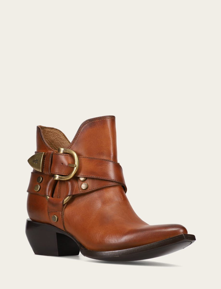 Frye Women's Caramel Sacha Multi Strap Booties / Caramel