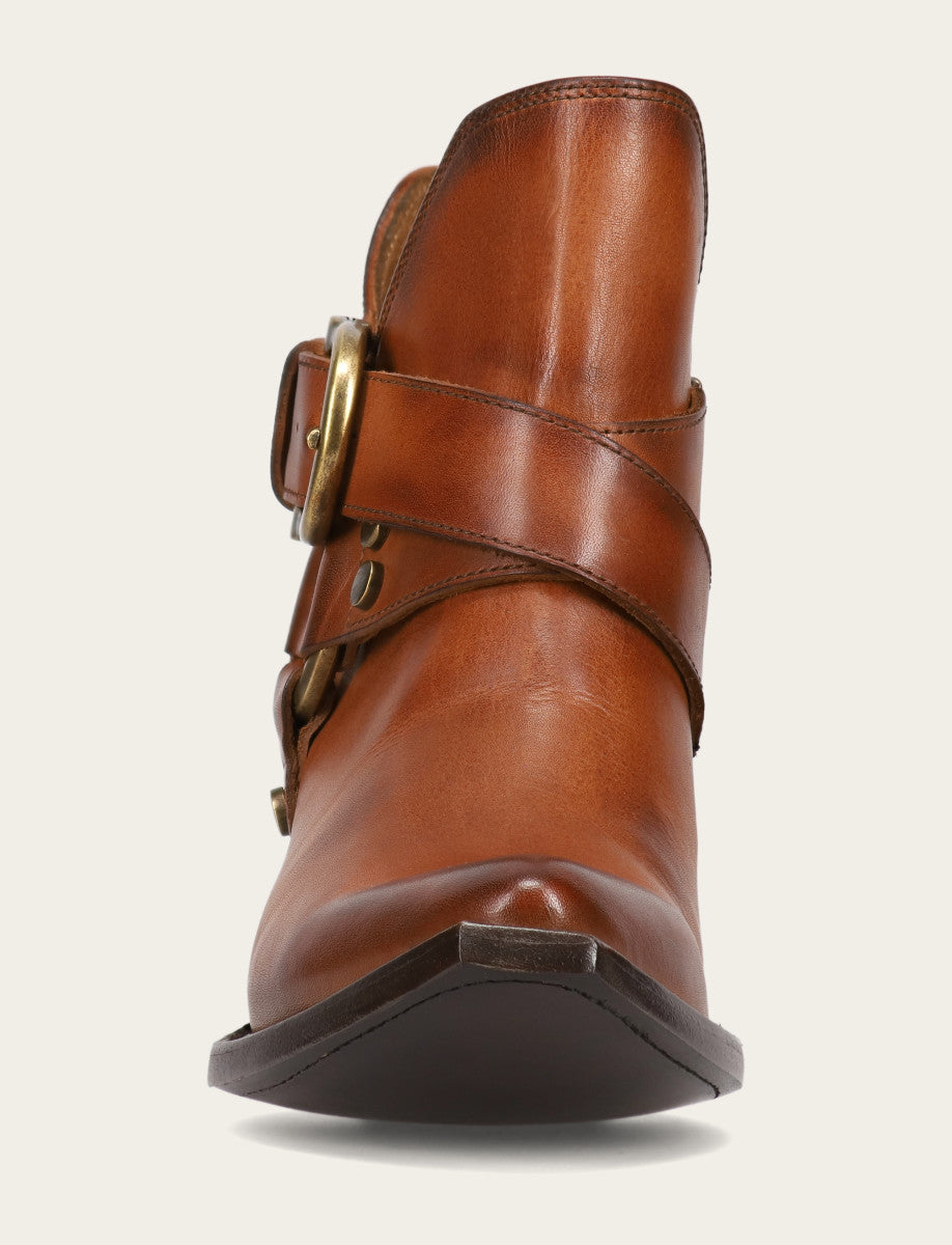 Frye Women's Caramel Sacha Multi Strap Booties / Caramel