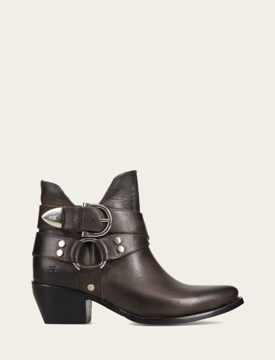 Frye Women's Steel Sacha Multi Strap Booties / Steel