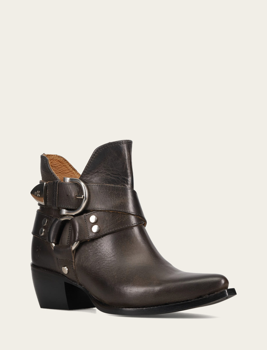 Frye Women's Steel Sacha Multi Strap Booties / Steel