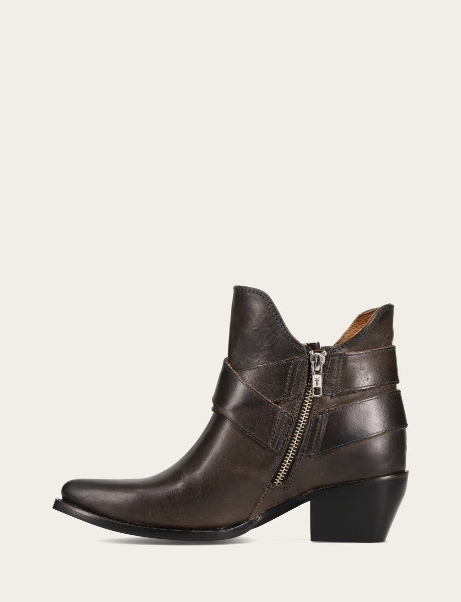 Frye Women's Steel Sacha Multi Strap Booties / Steel