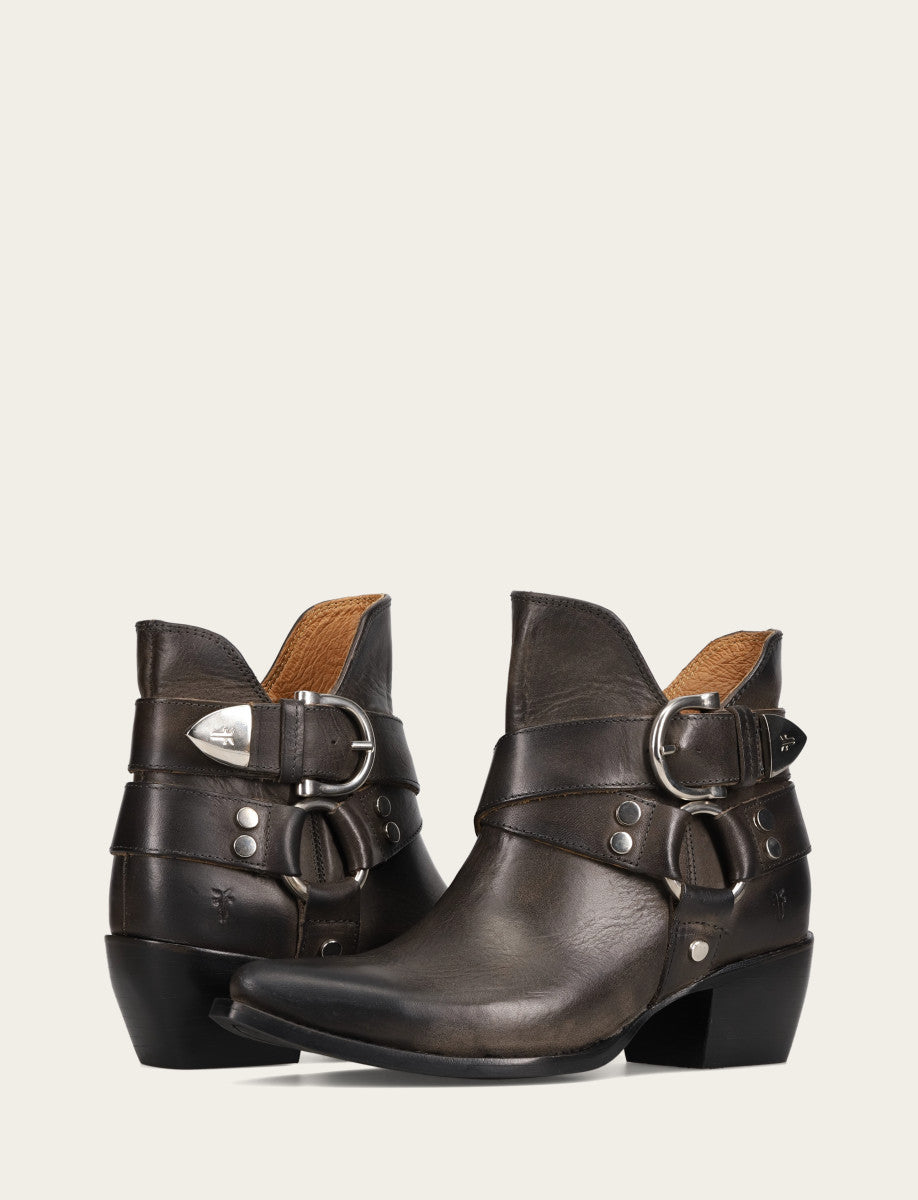 Frye Women's Steel Sacha Multi Strap Booties / Steel