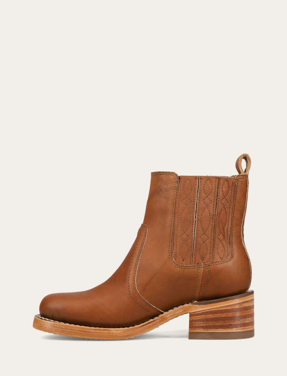 Frye Women's Saddle Campus Chelsea Booties / Saddle