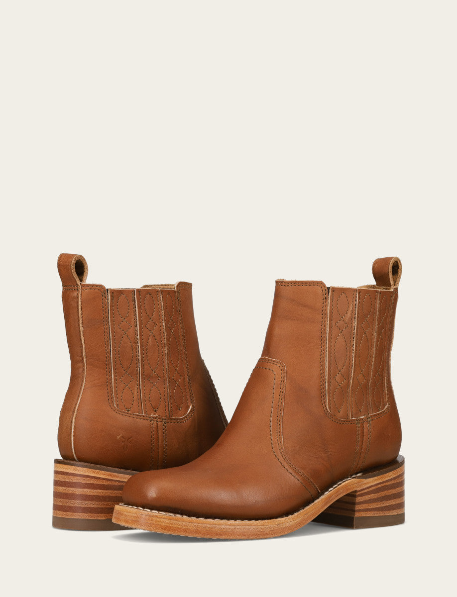 Frye Women's Saddle Campus Chelsea Booties / Saddle