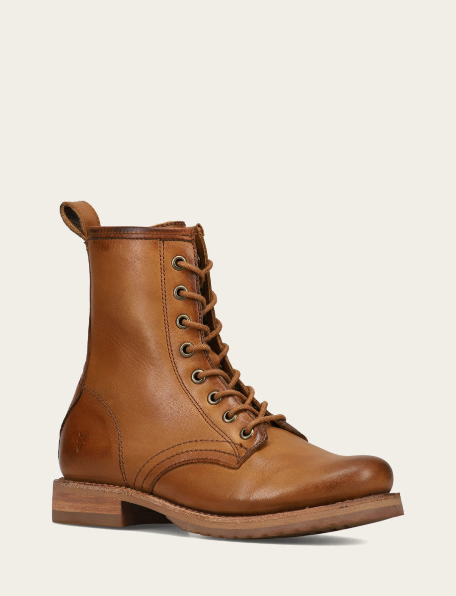 Frye Women's Caramel Veronica Flex Combat Booties / Caramel